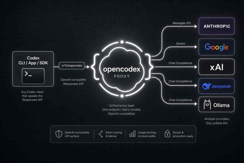 OpenCodex：让 Codex 接入 Claude、Gemini、DeepSeek 等多种大模型的开源代理-ZOLFOX-精品资源分享与工具推荐平台